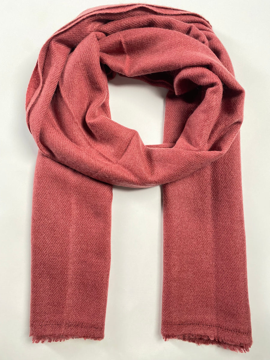 Double Lock Cashmere Schal - Salmon - aura cashmere