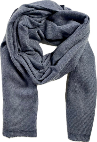 Double Lock Cashmere Schal - Charcoal - aura cashmere