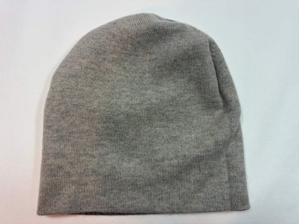 Cashmere Mütze Reversible - Grey & Sand