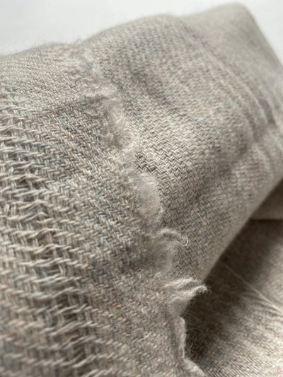 Double Lock Cashmere Schal - Natural Grau - aura cashmere