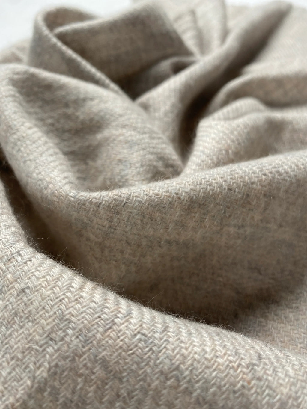 Double Lock Cashmere Schal - Natural Grau - aura cashmere