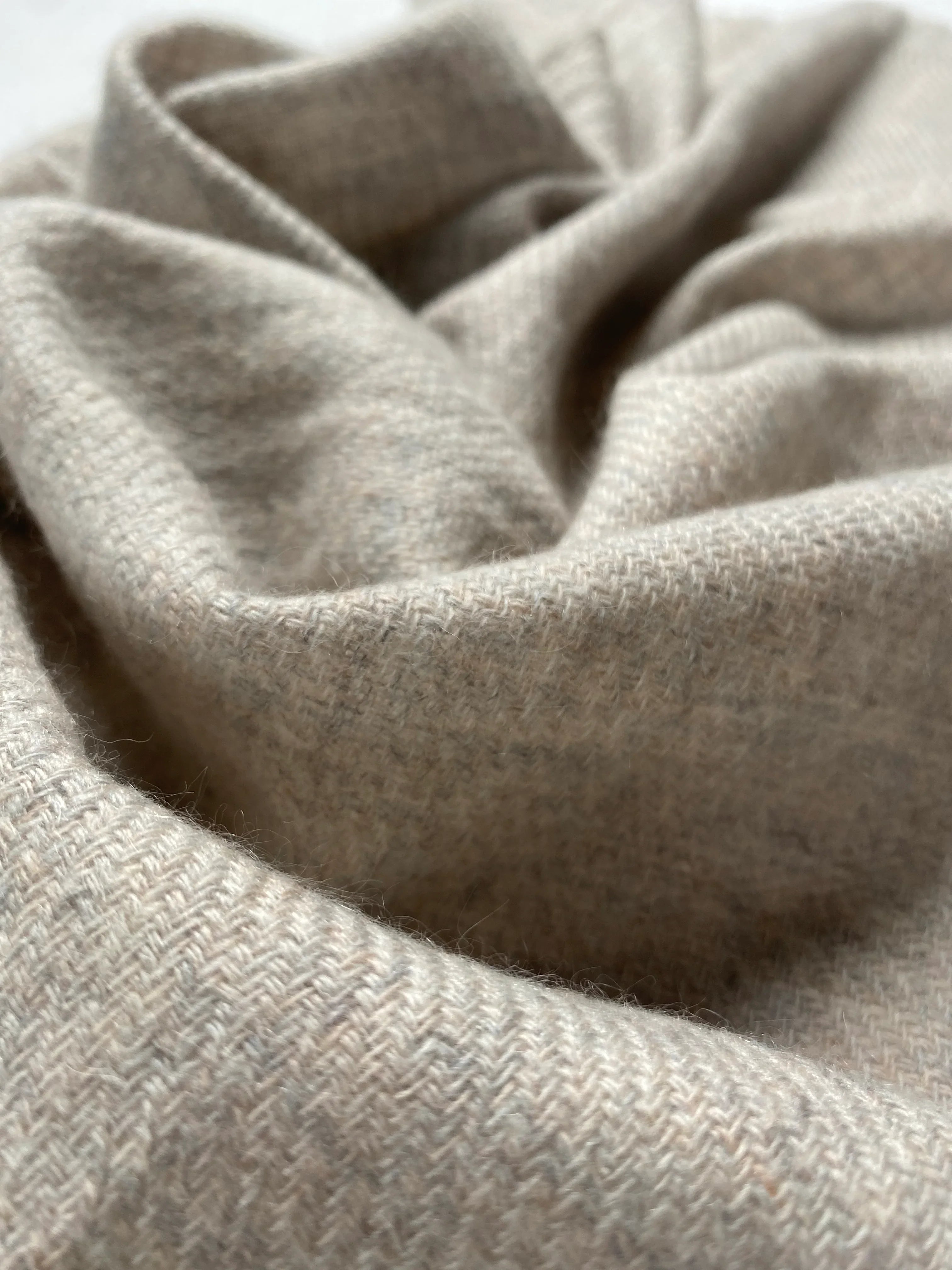 Double Lock Cashmere Schal - Natural Grau - aura cashmere