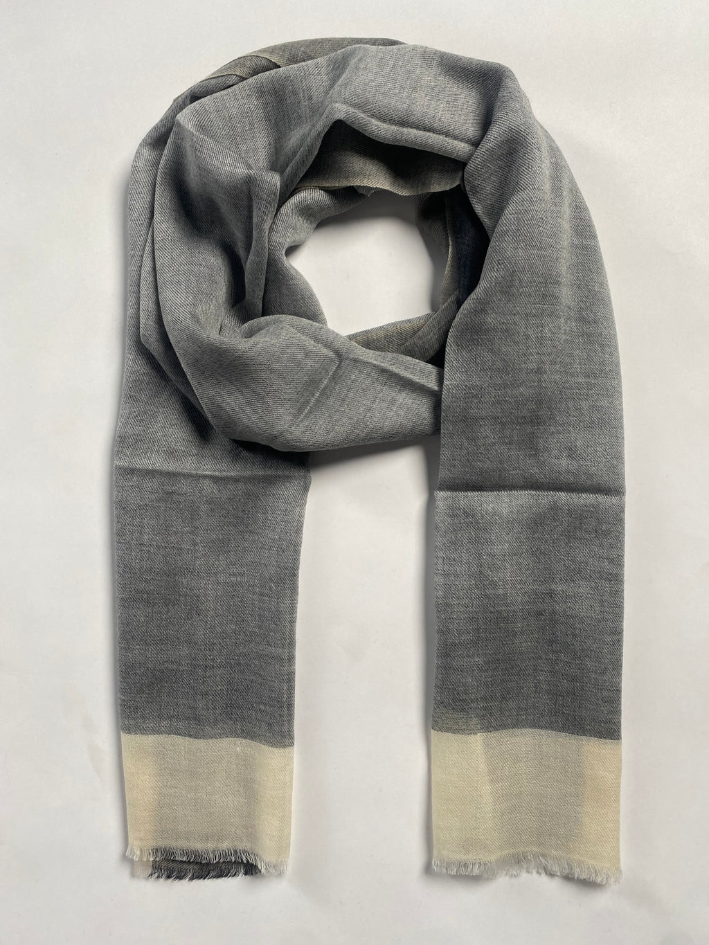 Flow & Check - Bold, Grau & Beige - aura cashmere