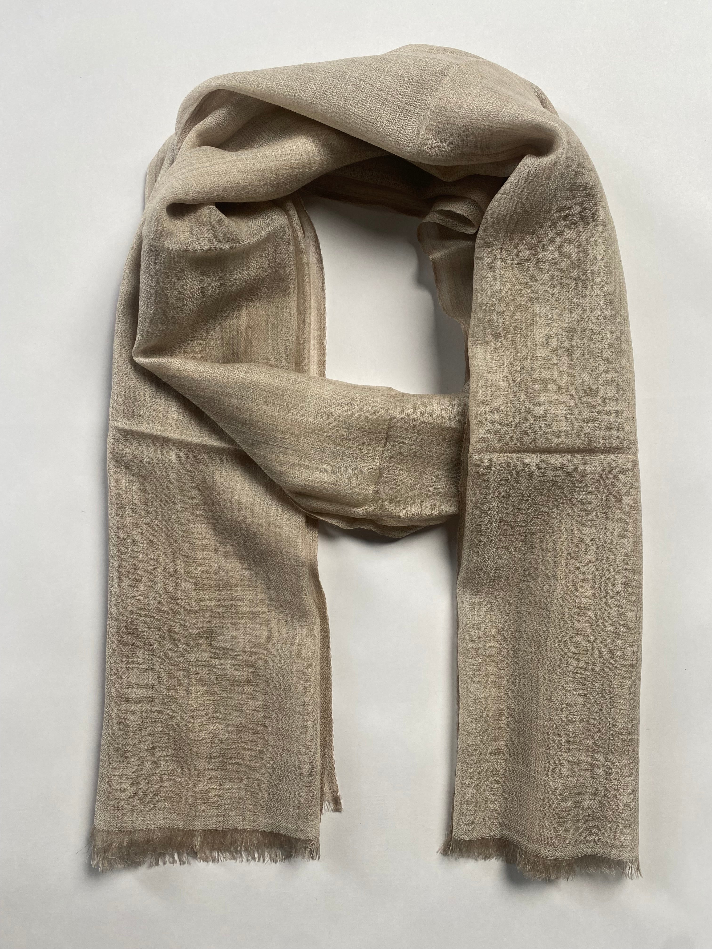 Cashmere Ring Schal - Natural Hellbraun - aura cashmere