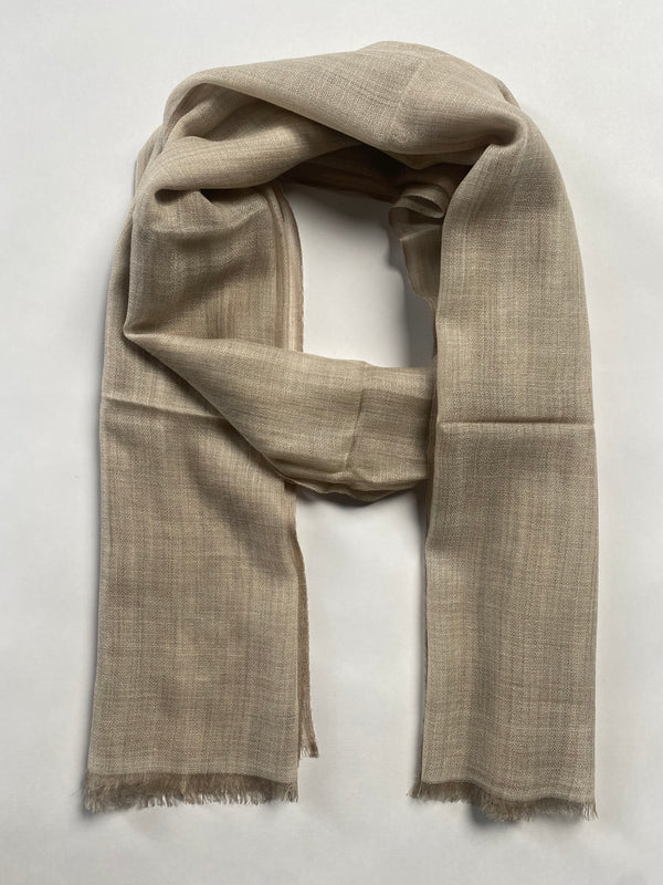 Cashmere Ring Schal - Natural Hellbraun - aura cashmere