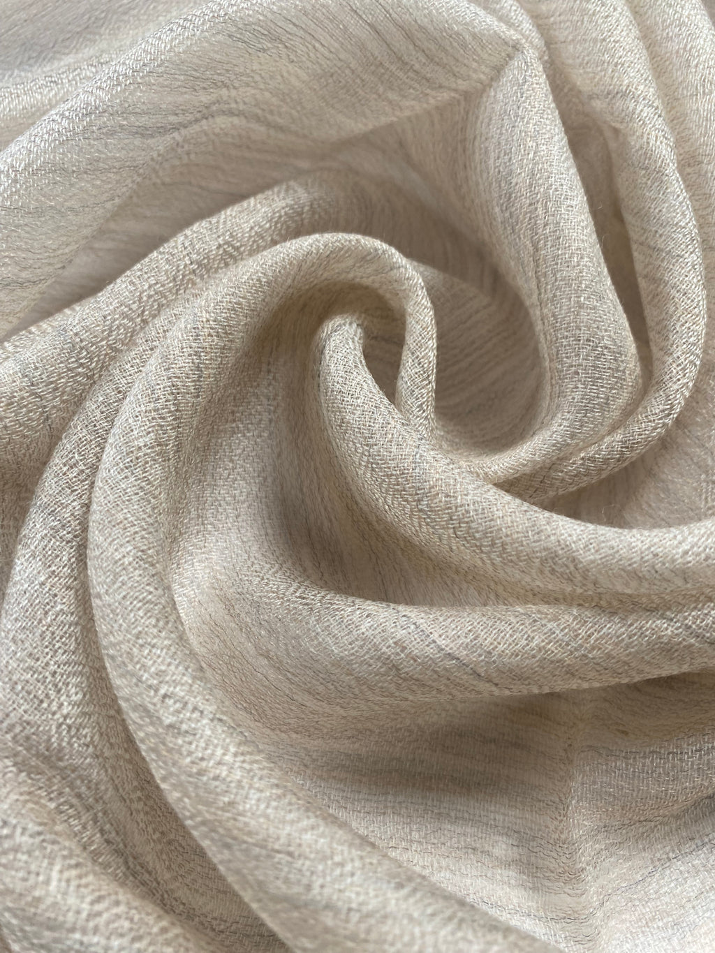 Cashmere Ring Schal - Natural Hellbraun - aura cashmere