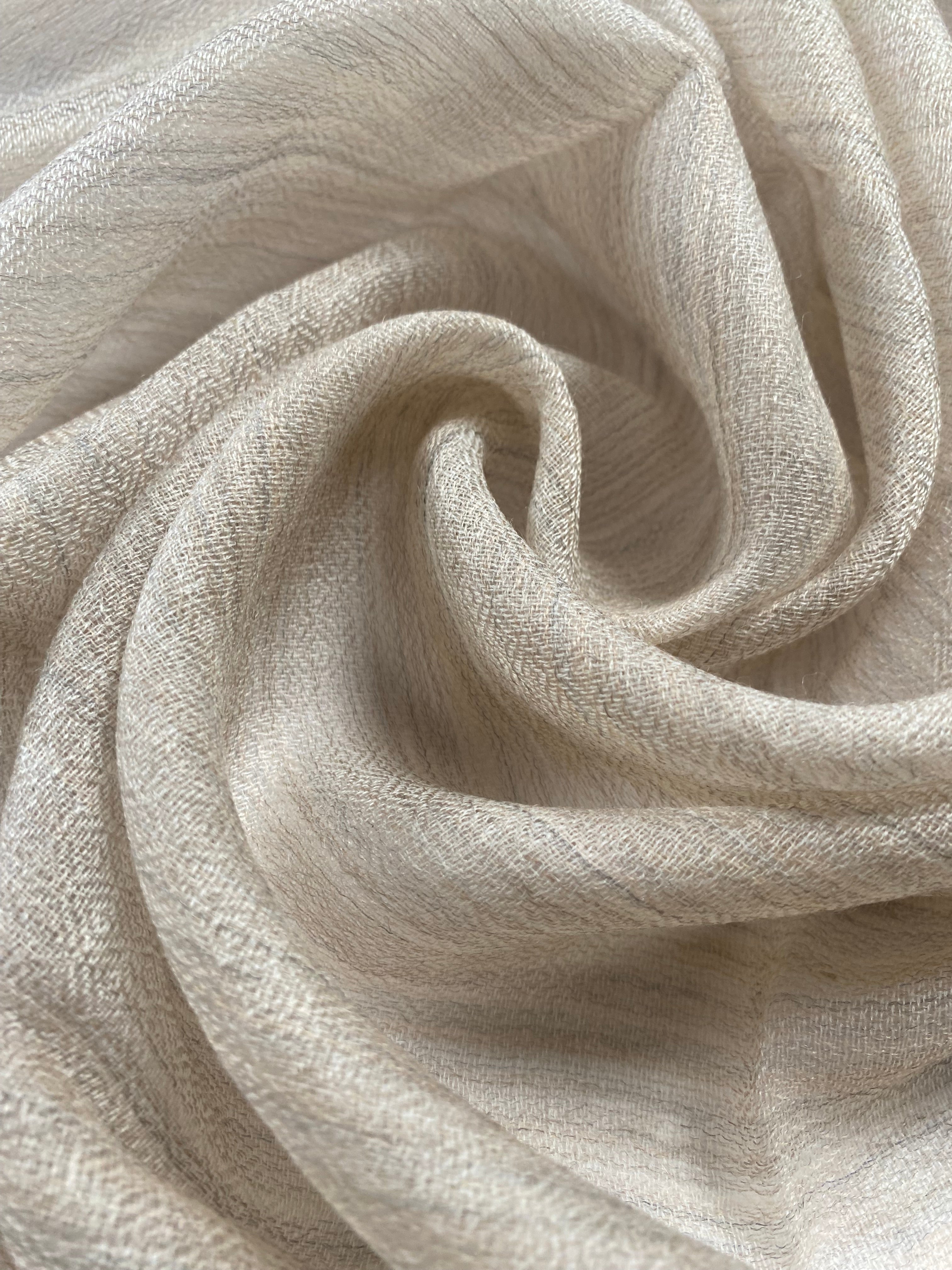 Cashmere Ring Schal - Natural Hellbraun - aura cashmere