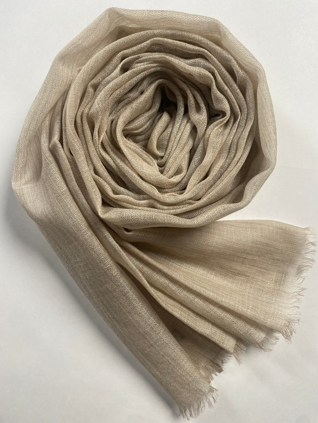 Cashmere Ring Schal - Natural Hellbraun - aura cashmere