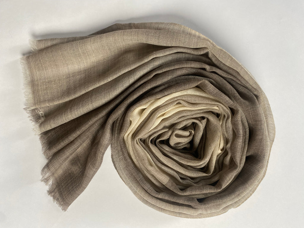 Flow & Check - Bold, Chocolate & Sand - aura cashmere