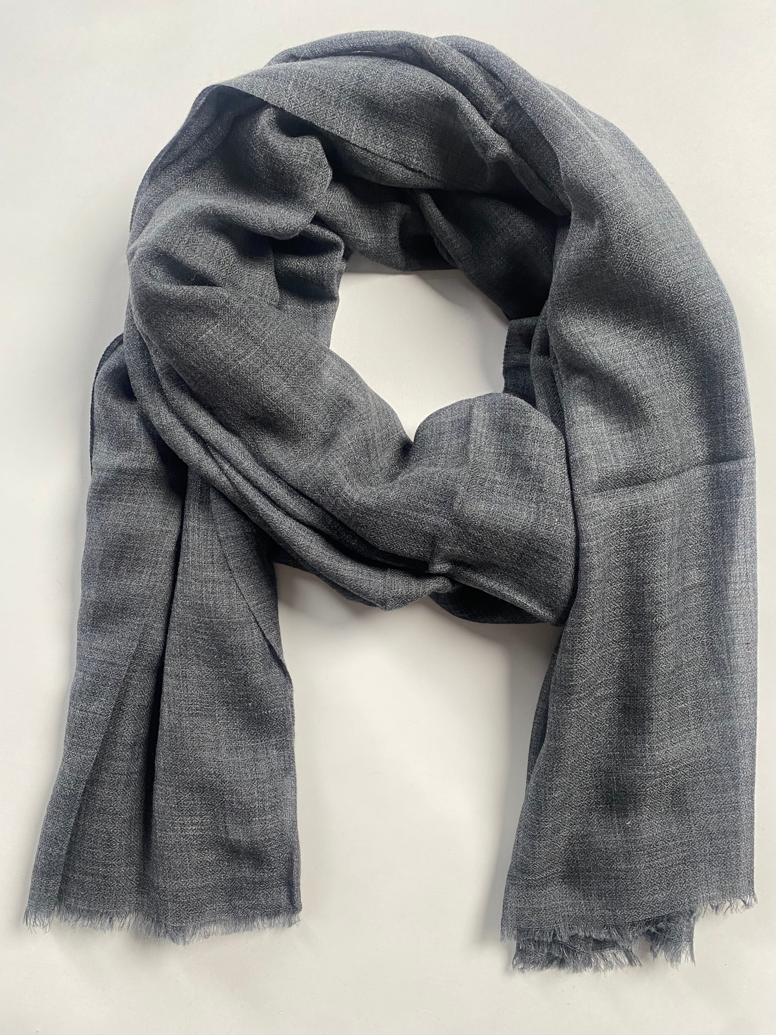 Cashmere Ring Schal - Natural Antrazyt - aura cashmere