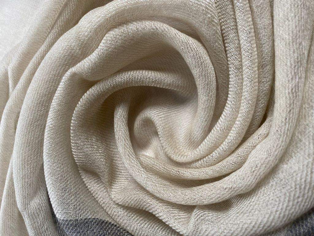 Flow & Check – Subtle - Grau & Sand - aura cashmere