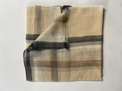 Flow & Check – Subtle - Beige & Schwarz - aura cashmere