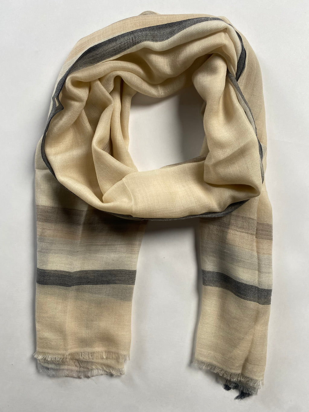 Flow & Check – Subtle - Beige & Schwarz - aura cashmere