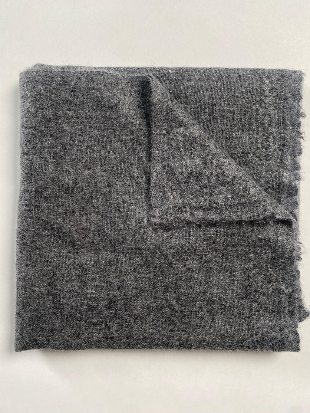 Double Lock Cashmere Schal - Dunkel Grau - aura cashmere