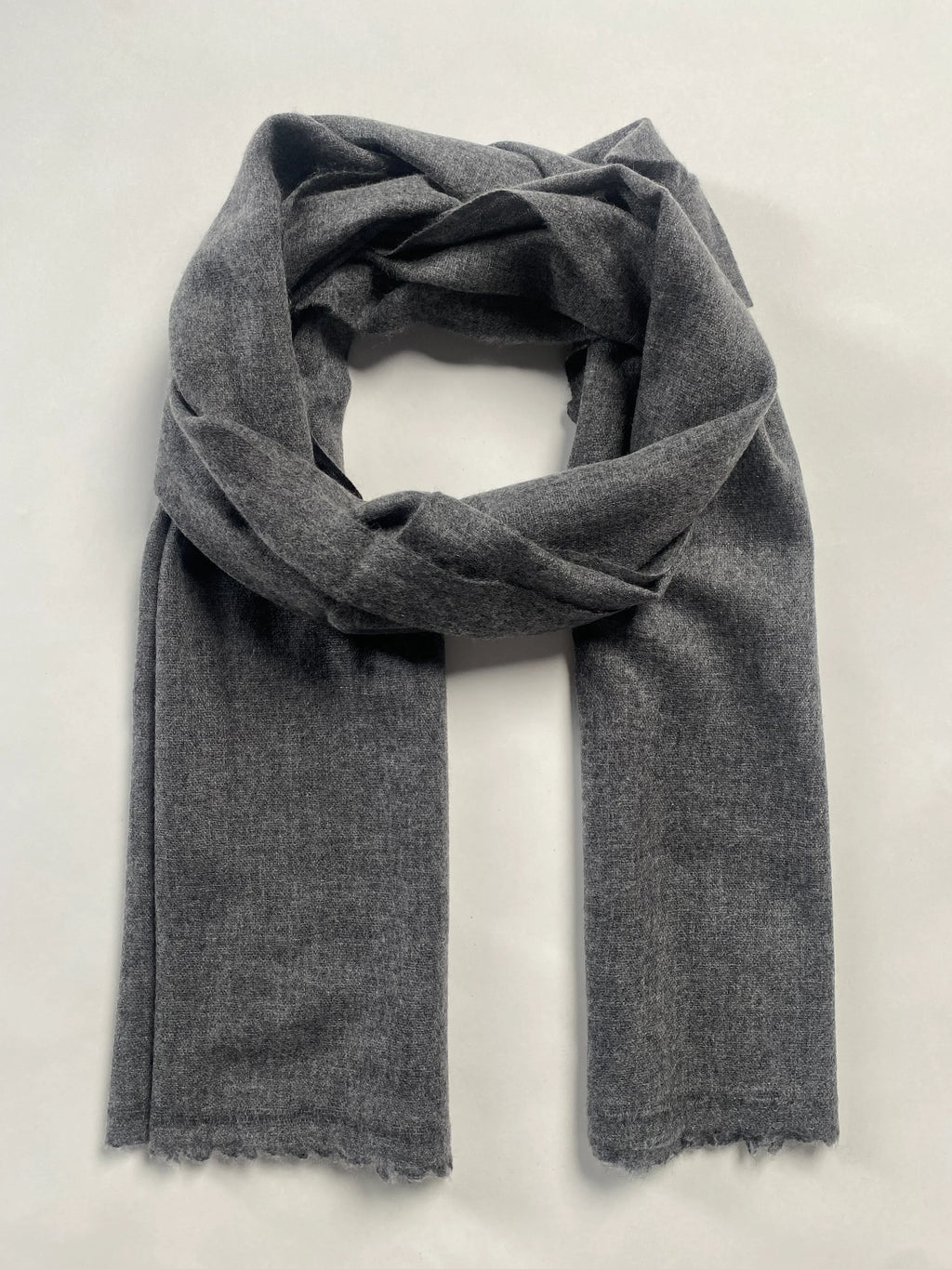 Double Lock Cashmere Schal - Dunkel Grau - aura cashmere