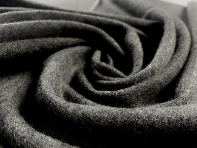 Double Lock Cashmere Schal - Dunkel Grau - aura cashmere