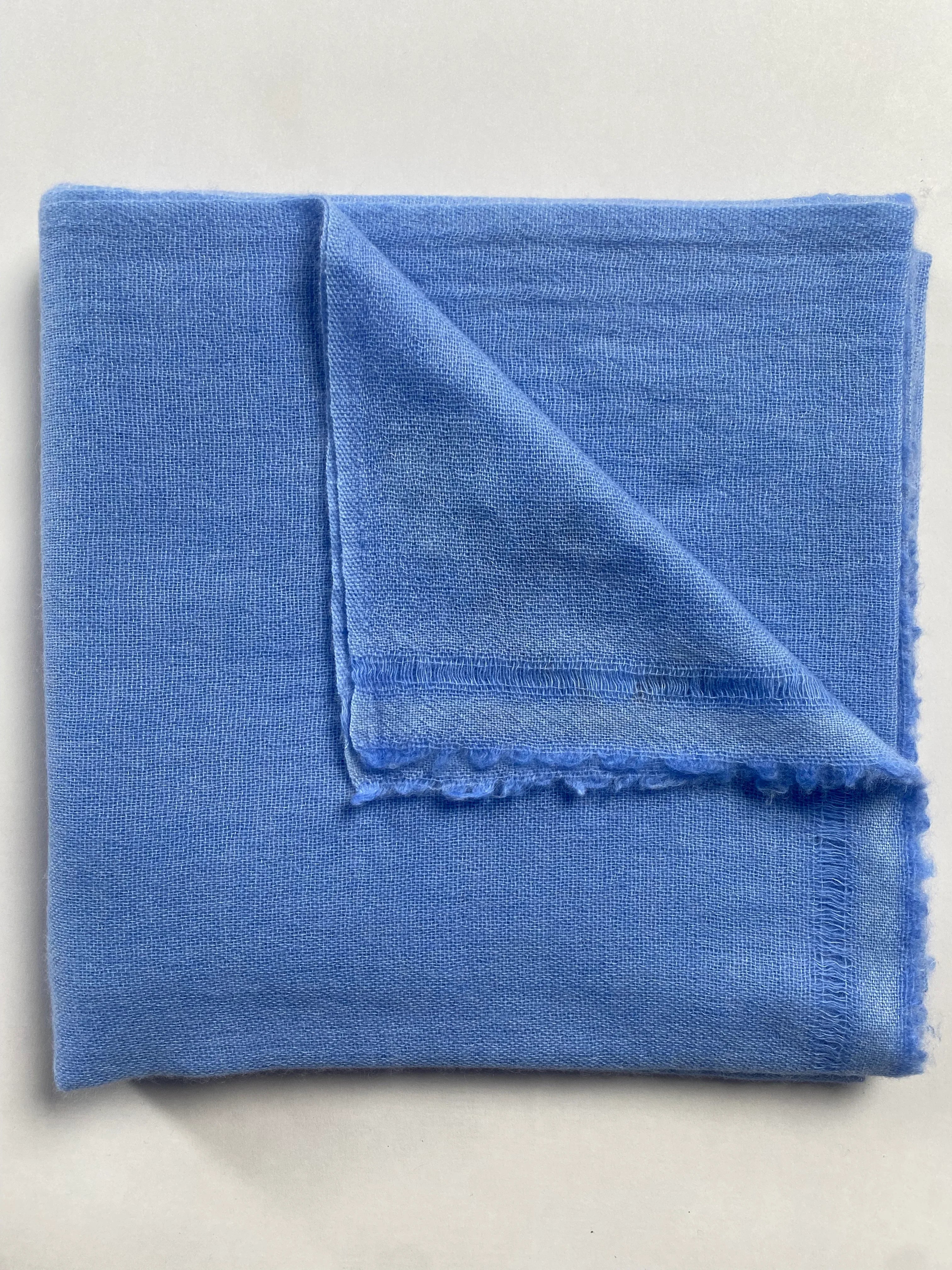 Double Lock Cashmere Schal - Himmel Blau - aura cashmere