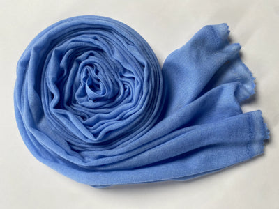 Double Lock Cashmere Schal - Himmel Blau - aura cashmere