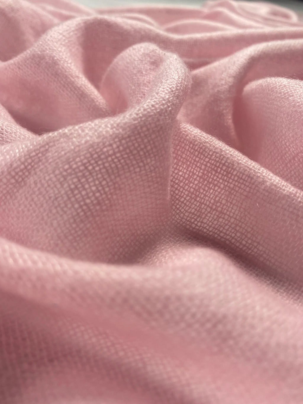 Double Lock Cashmere Schal - Blass Rosa - aura cashmere