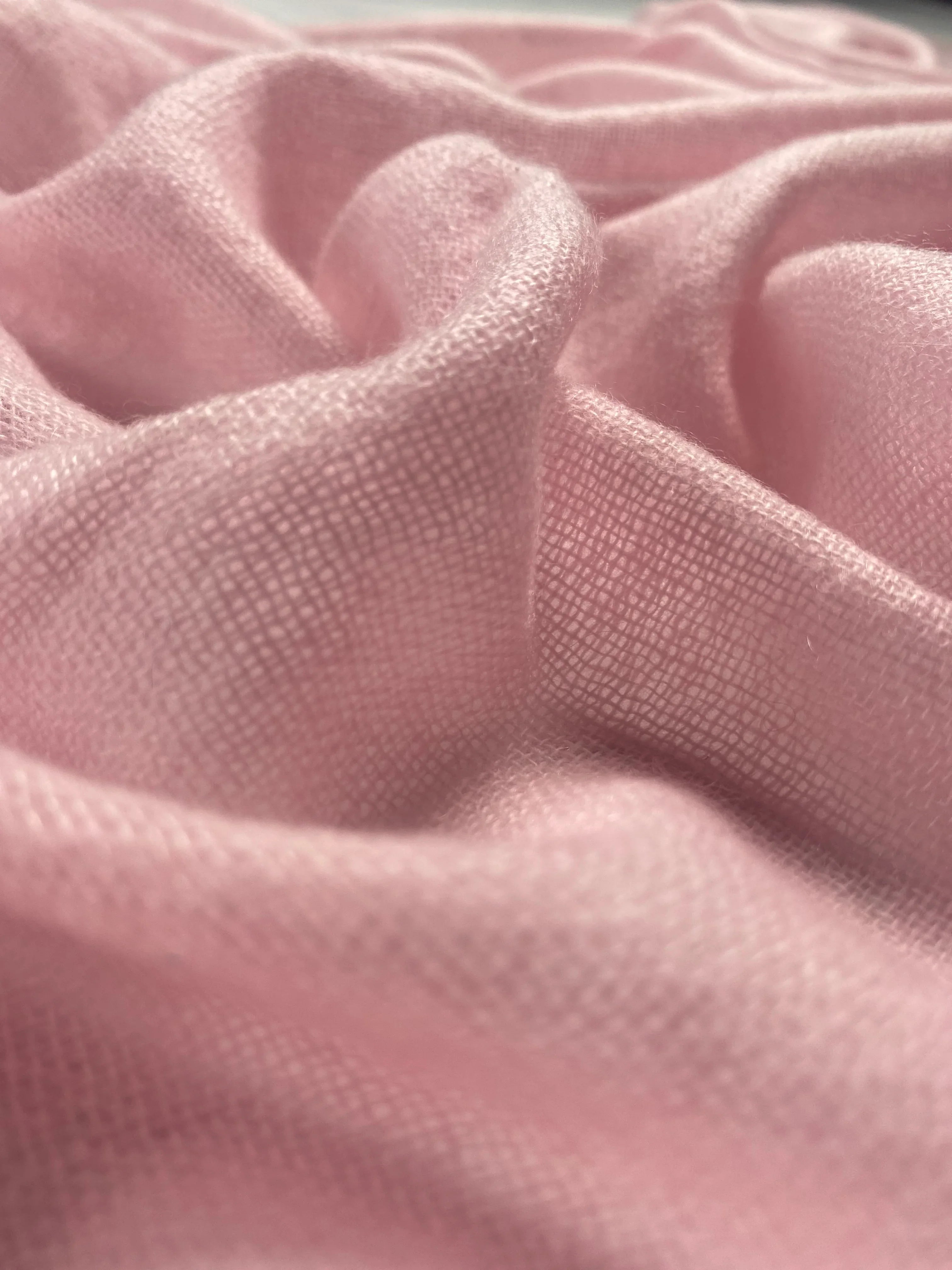 Double Lock Cashmere Schal - Blass Rosa - aura cashmere