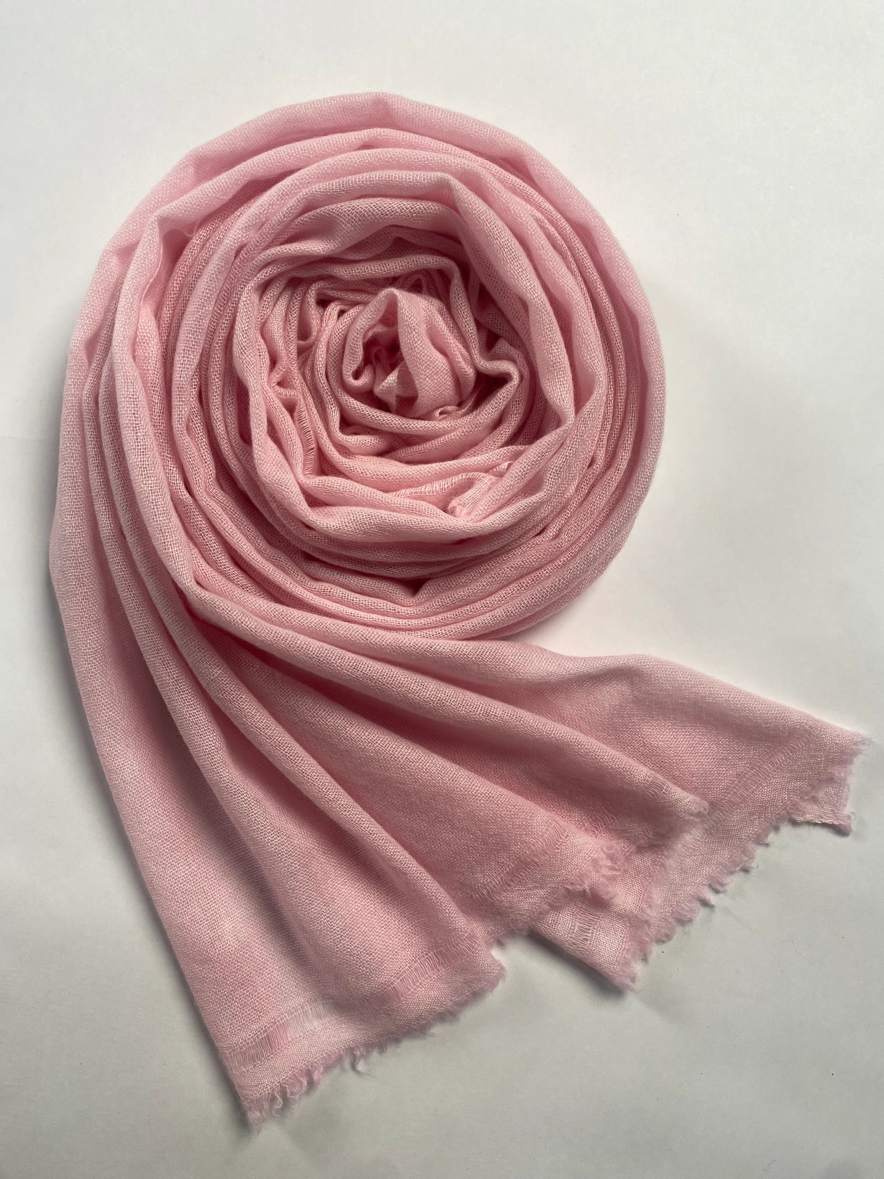 Double Lock Cashmere Schal - Blass Rosa - aura cashmere