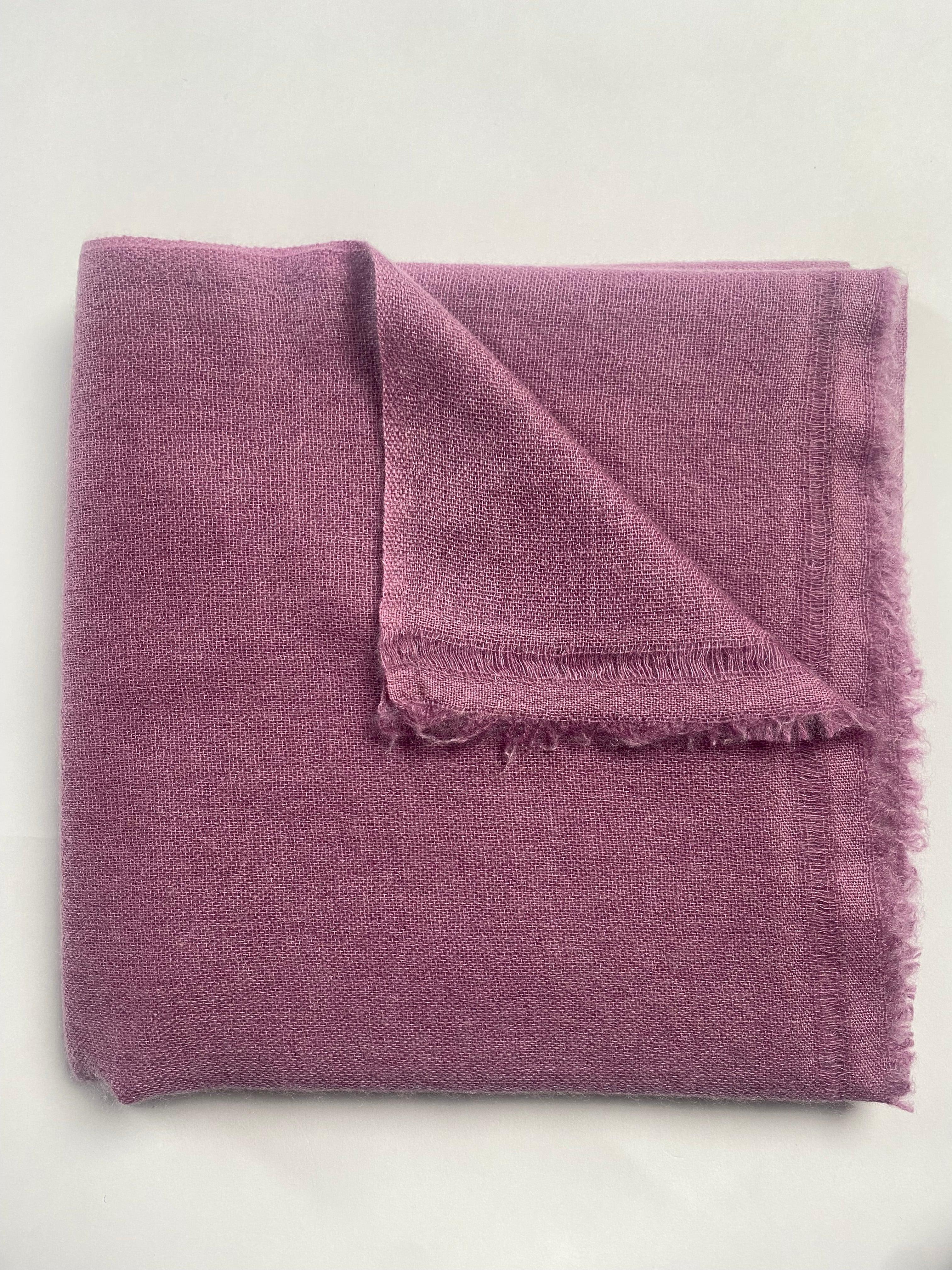 Double Lock Cashmere Schal - Dunkel Rosa - aura cashmere