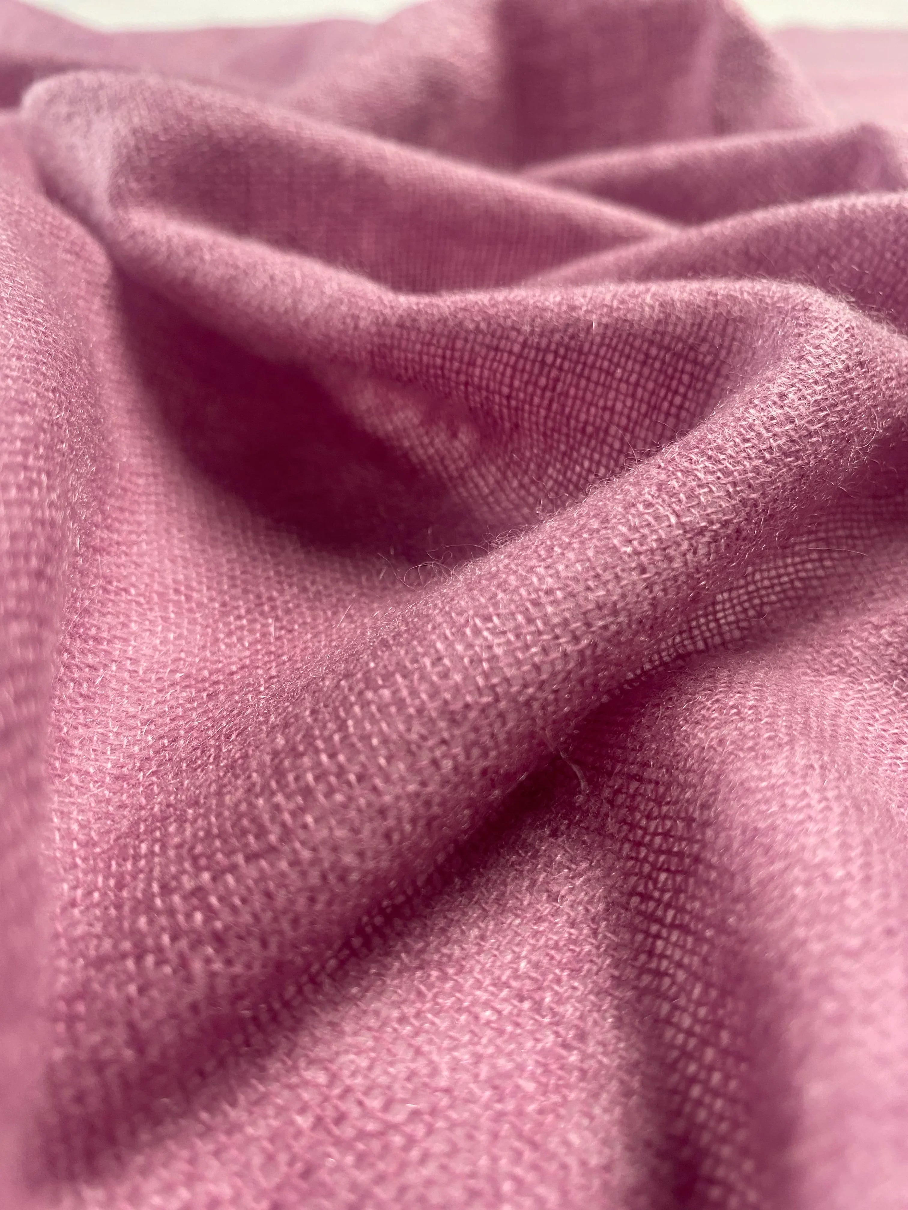 Double Lock Cashmere Schal - Dunkel Rosa - aura cashmere