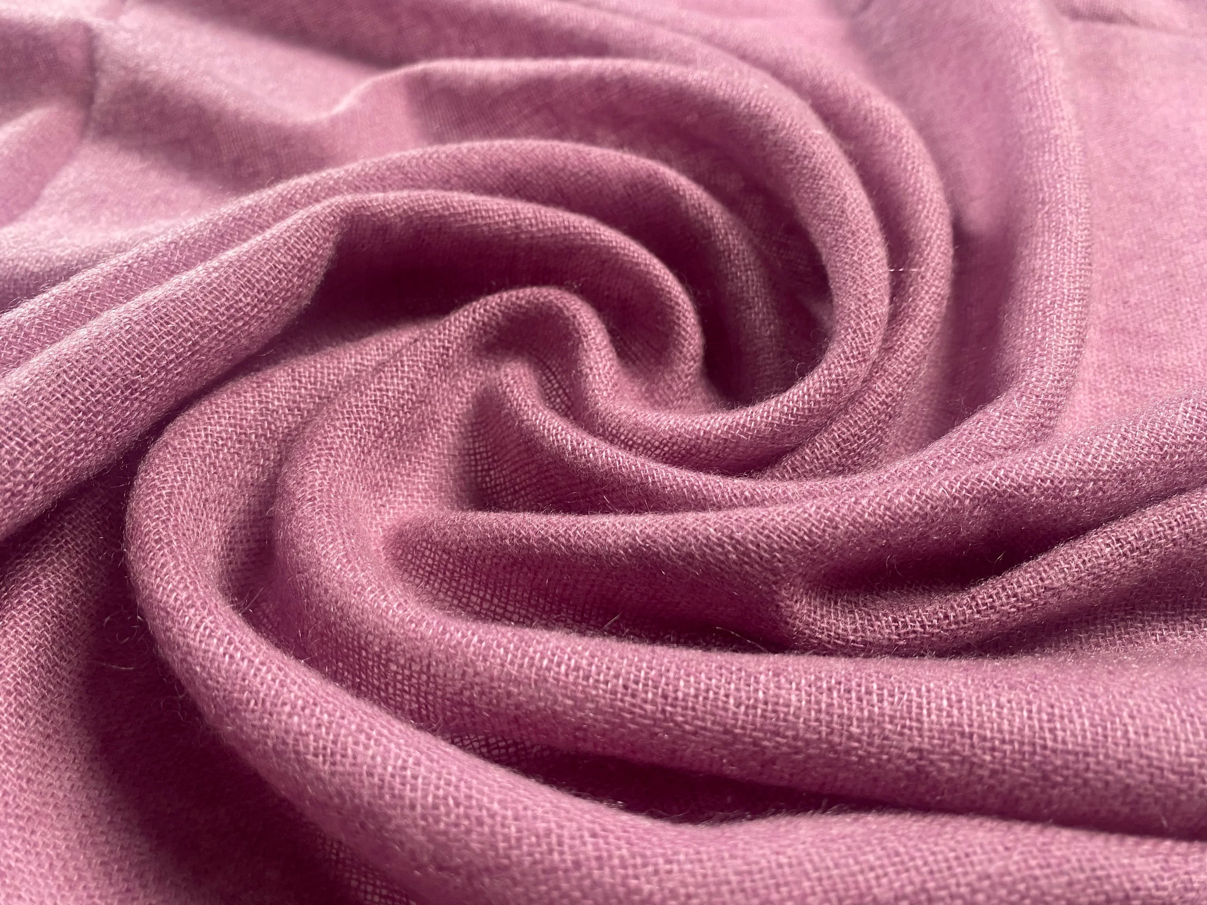 Double Lock Cashmere Schal - Dunkel Rosa - aura cashmere