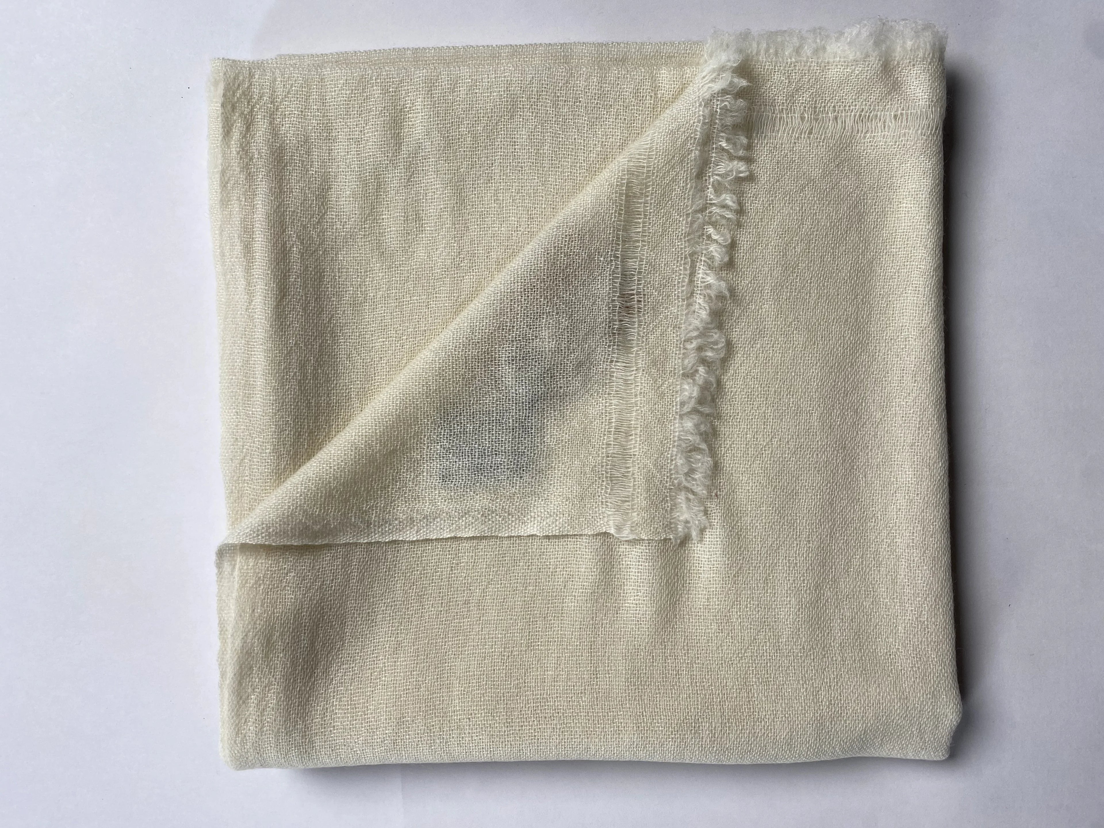 Double Lock Cashmere Schal - Creme - aura cashmere