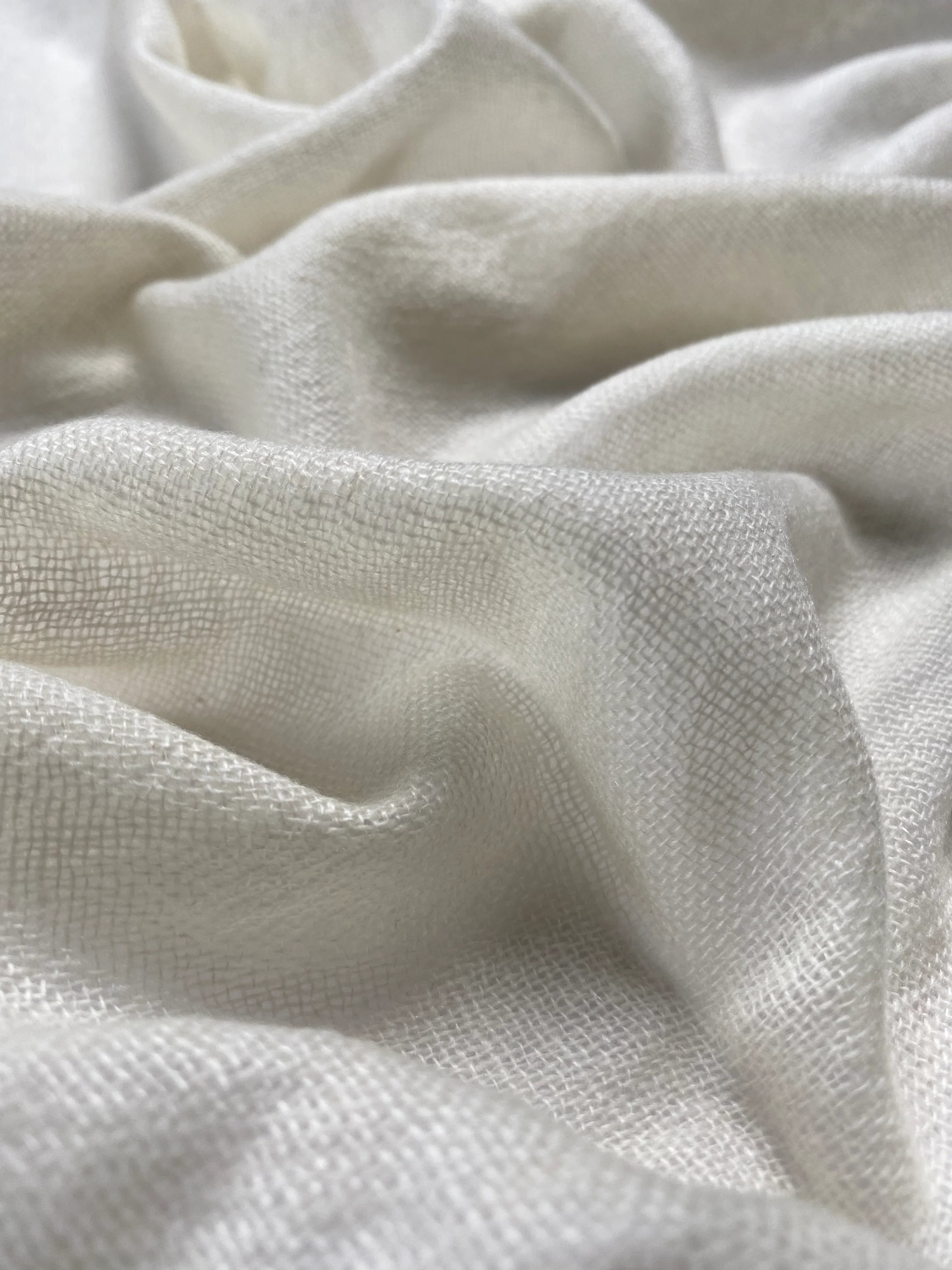 Double Lock Cashmere Schal - Creme - aura cashmere