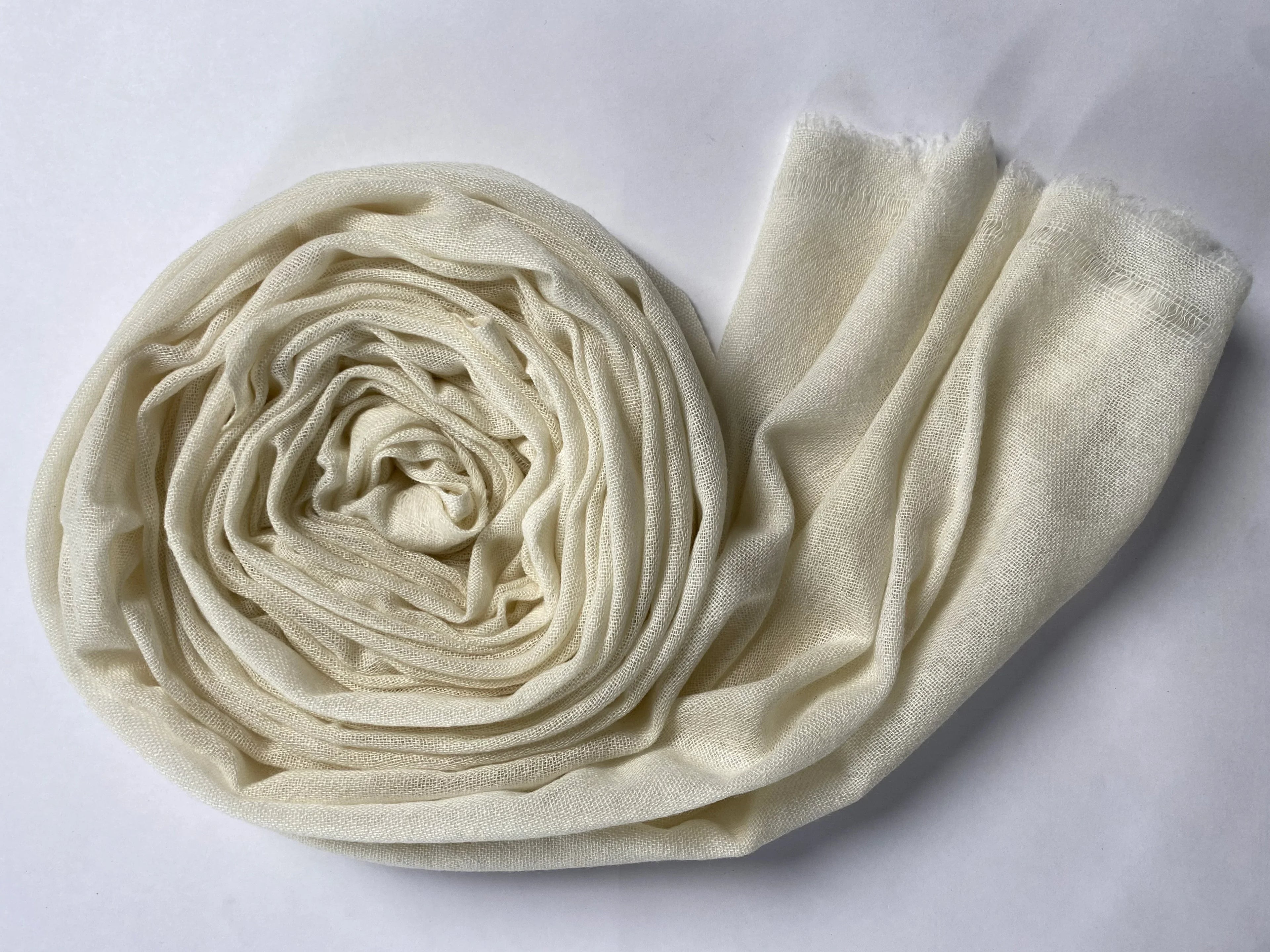 Double Lock Cashmere Schal - Creme - aura cashmere