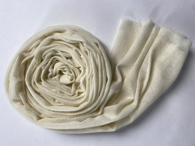 Double Lock Cashmere Schal - Creme - aura cashmere
