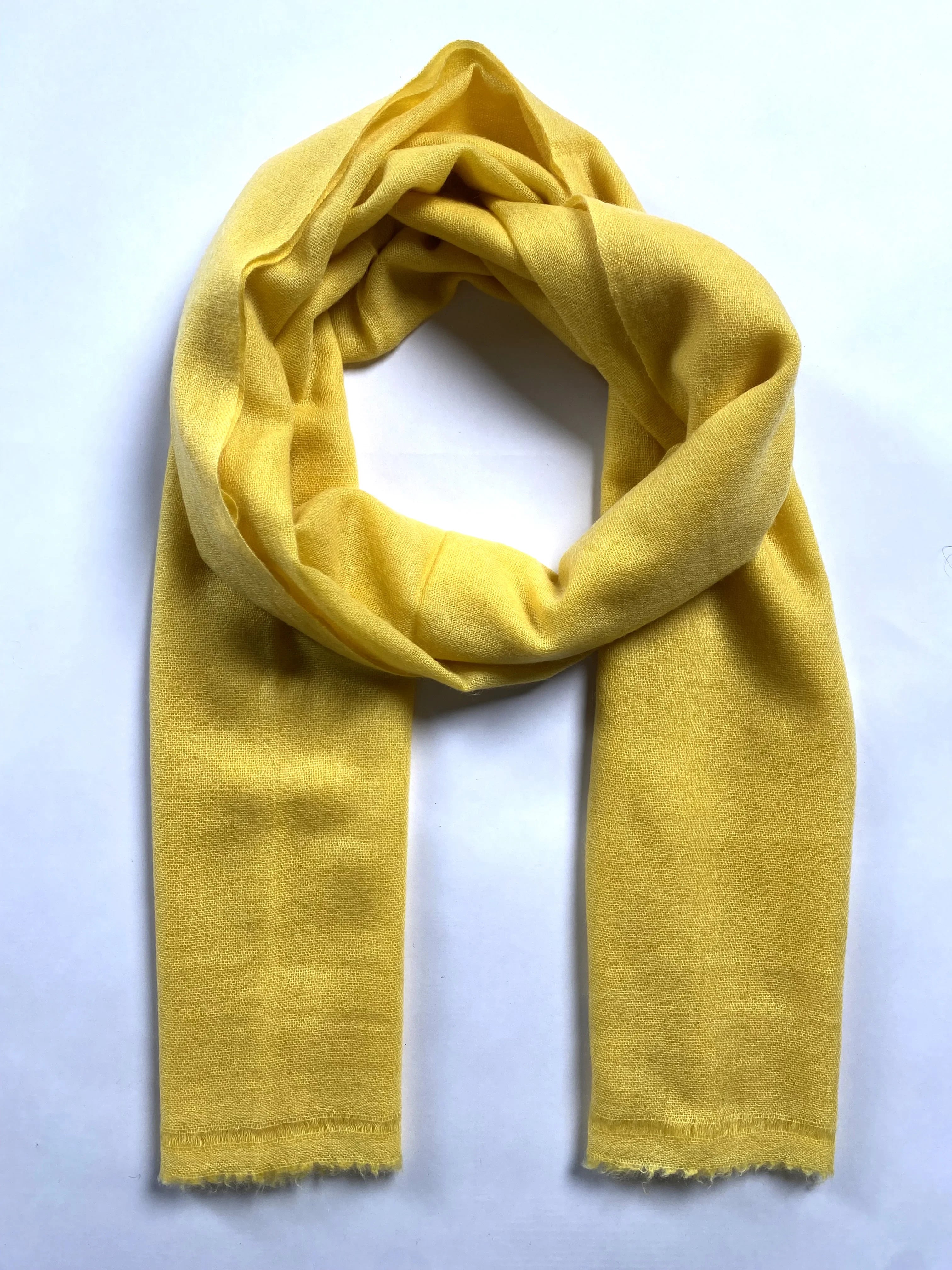 Double Lock Cashmere Schal - Sunshine Gelb - aura cashmere