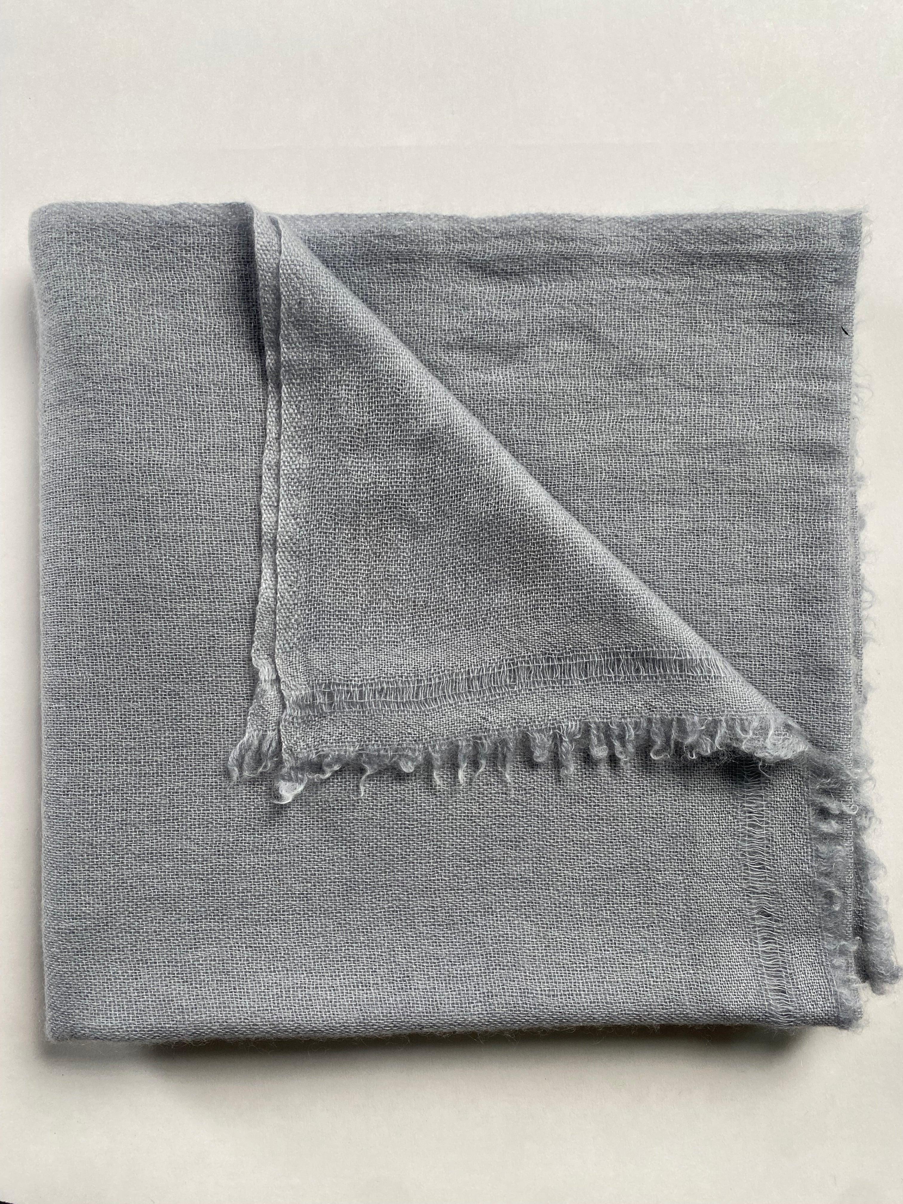 Double Lock Cashmere Schal - Grau - aura cashmere