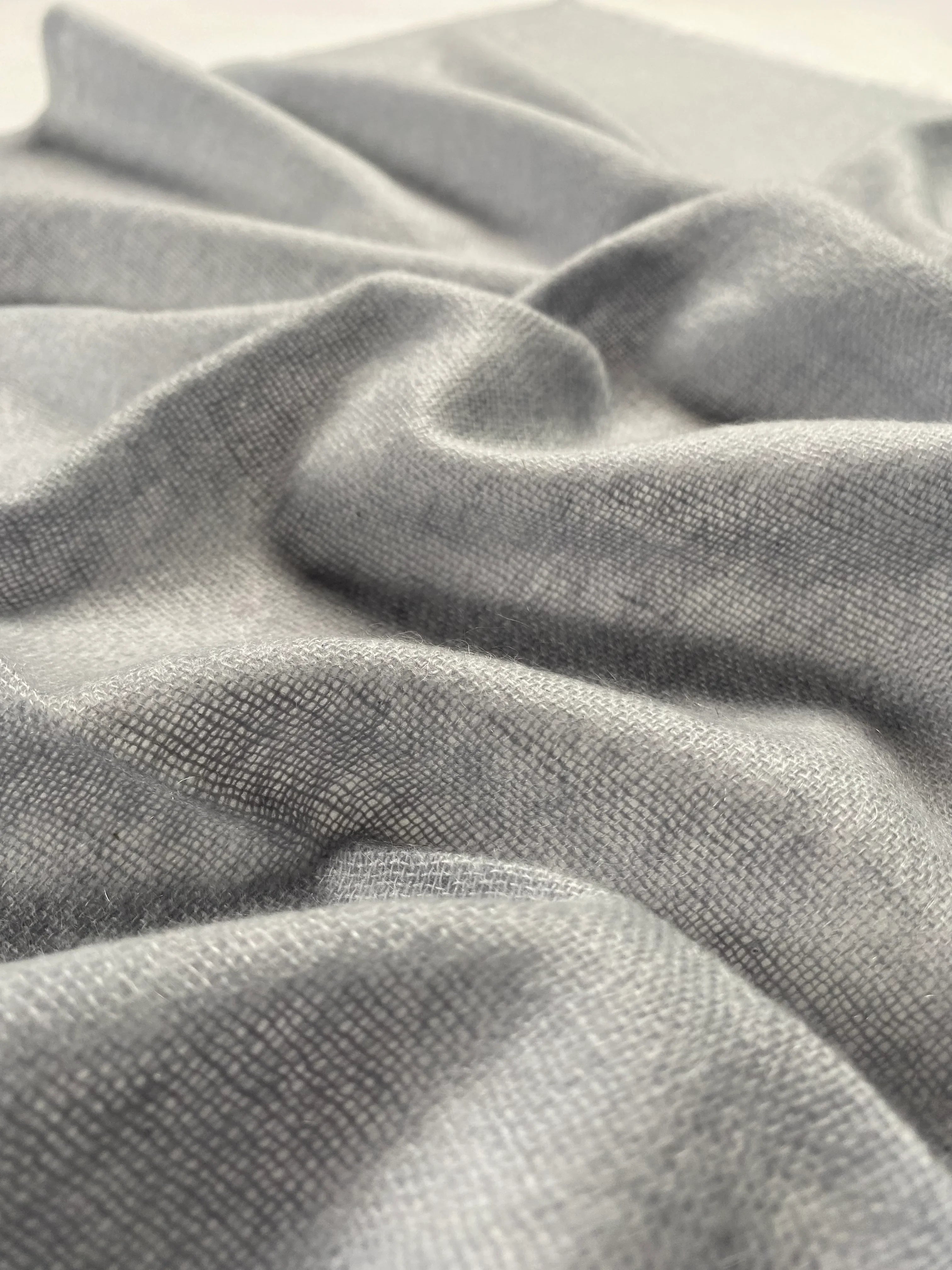 Double Lock Cashmere Schal - Grau - aura cashmere