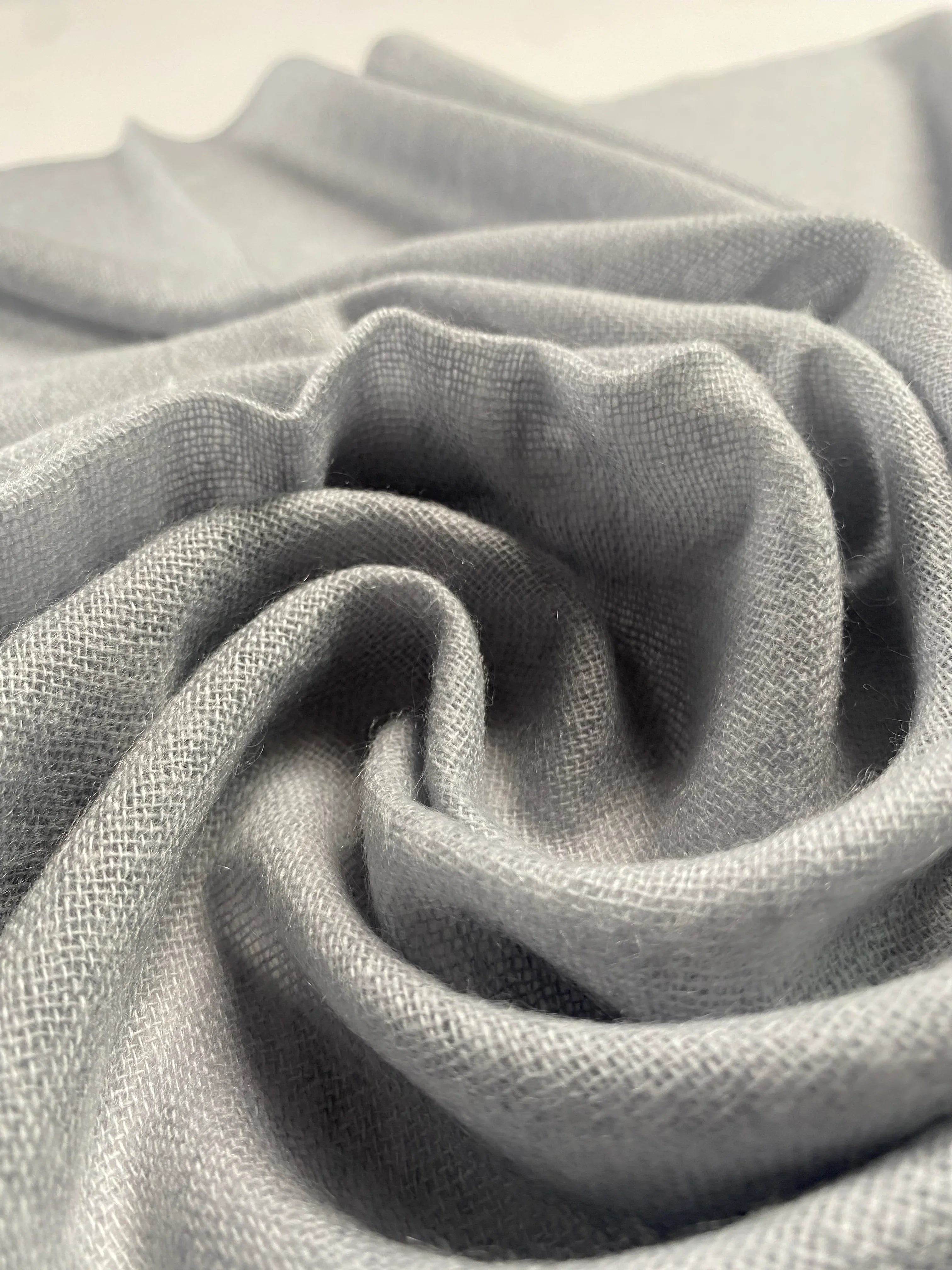 Double Lock Cashmere Schal - Grau - aura cashmere