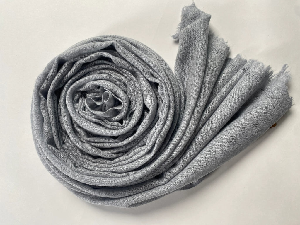 Double Lock Cashmere Schal - Grau - aura cashmere