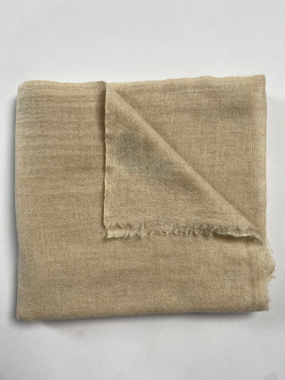 Double Lock Cashmere Schal - Ivory Beige - aura cashmere