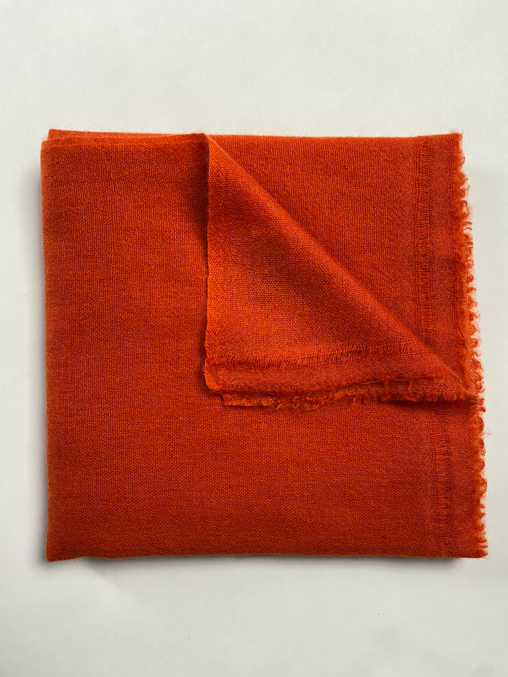 Double Lock Cashmere Schal - Dunkel Orange - aura cashmere