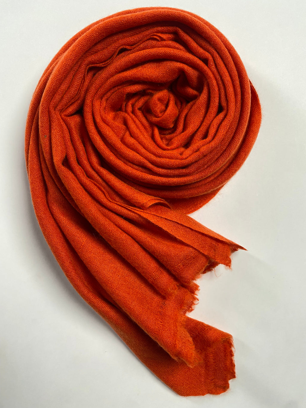 Double Lock Cashmere Schal - Dunkel Orange - aura cashmere