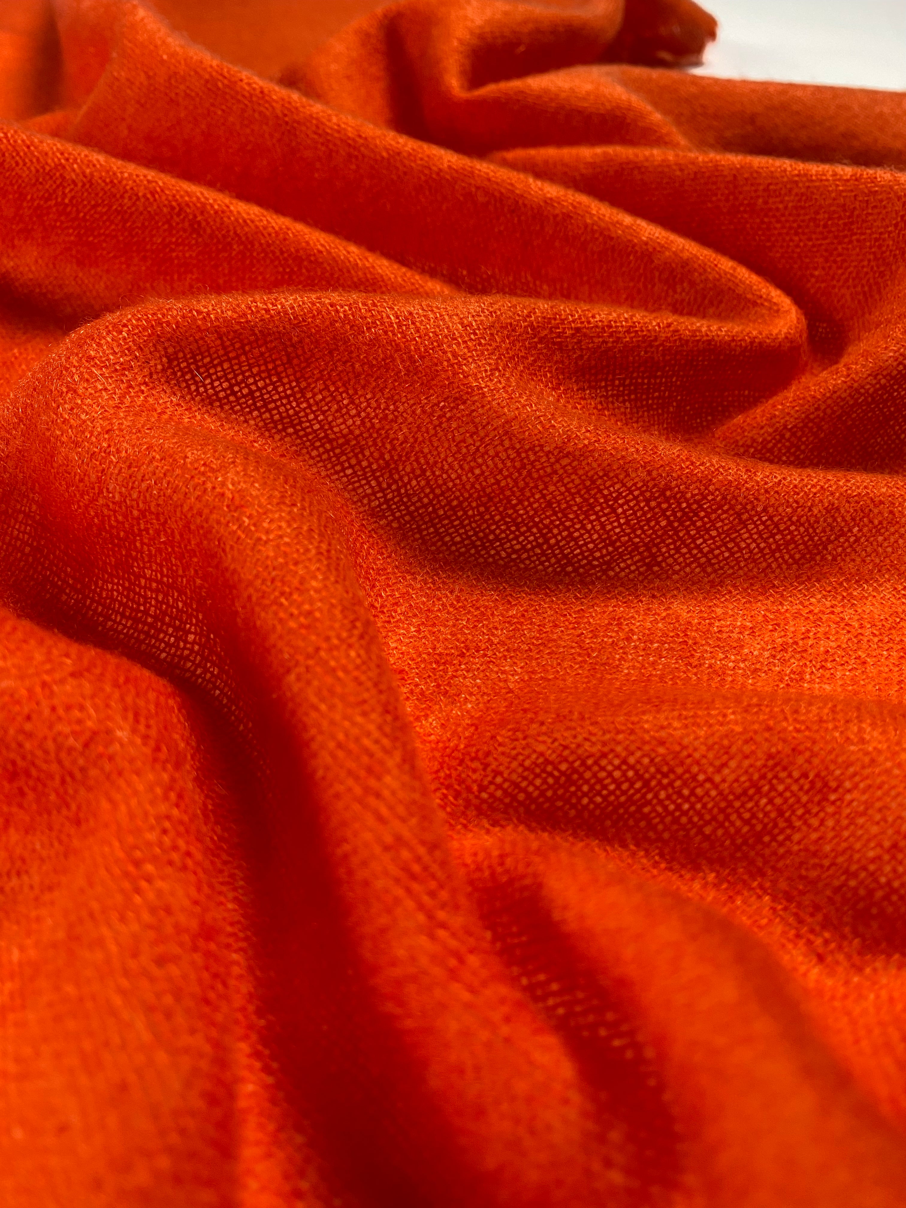 Double Lock Cashmere Schal - Dunkel Orange - aura cashmere