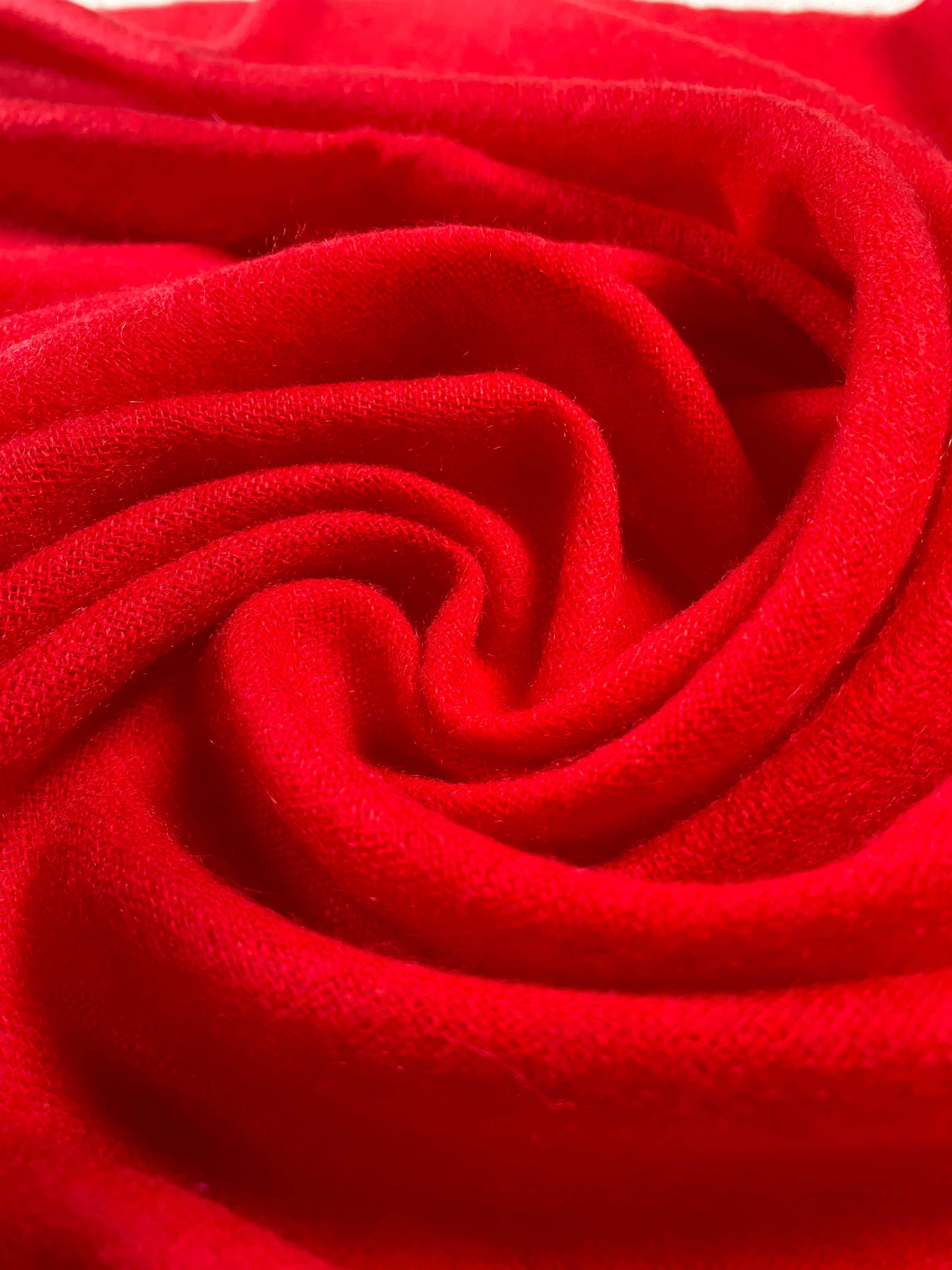 Double Lock Cashmere Schal - Rot - aura cashmere