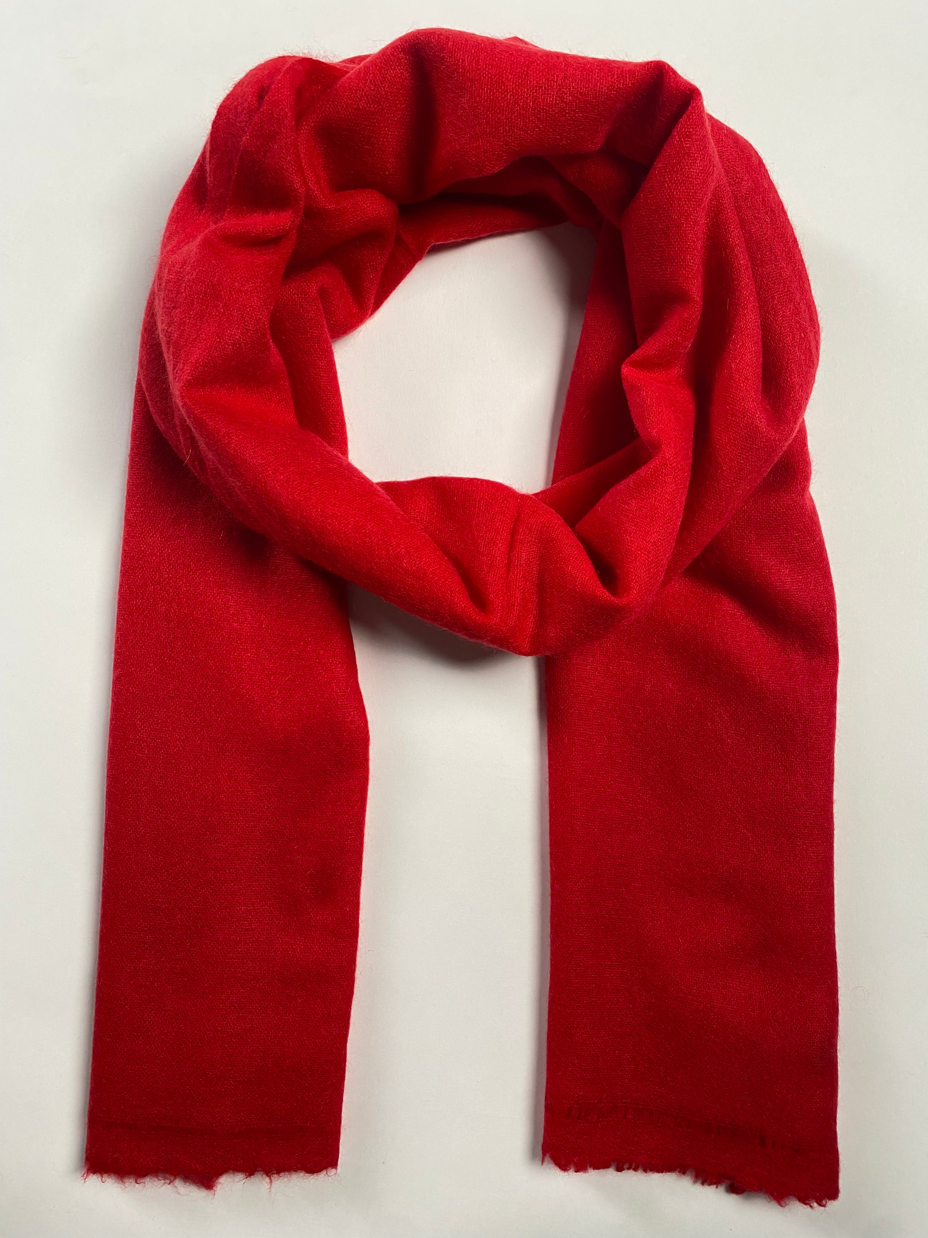 Double Lock Cashmere Schal - Rot - aura cashmere