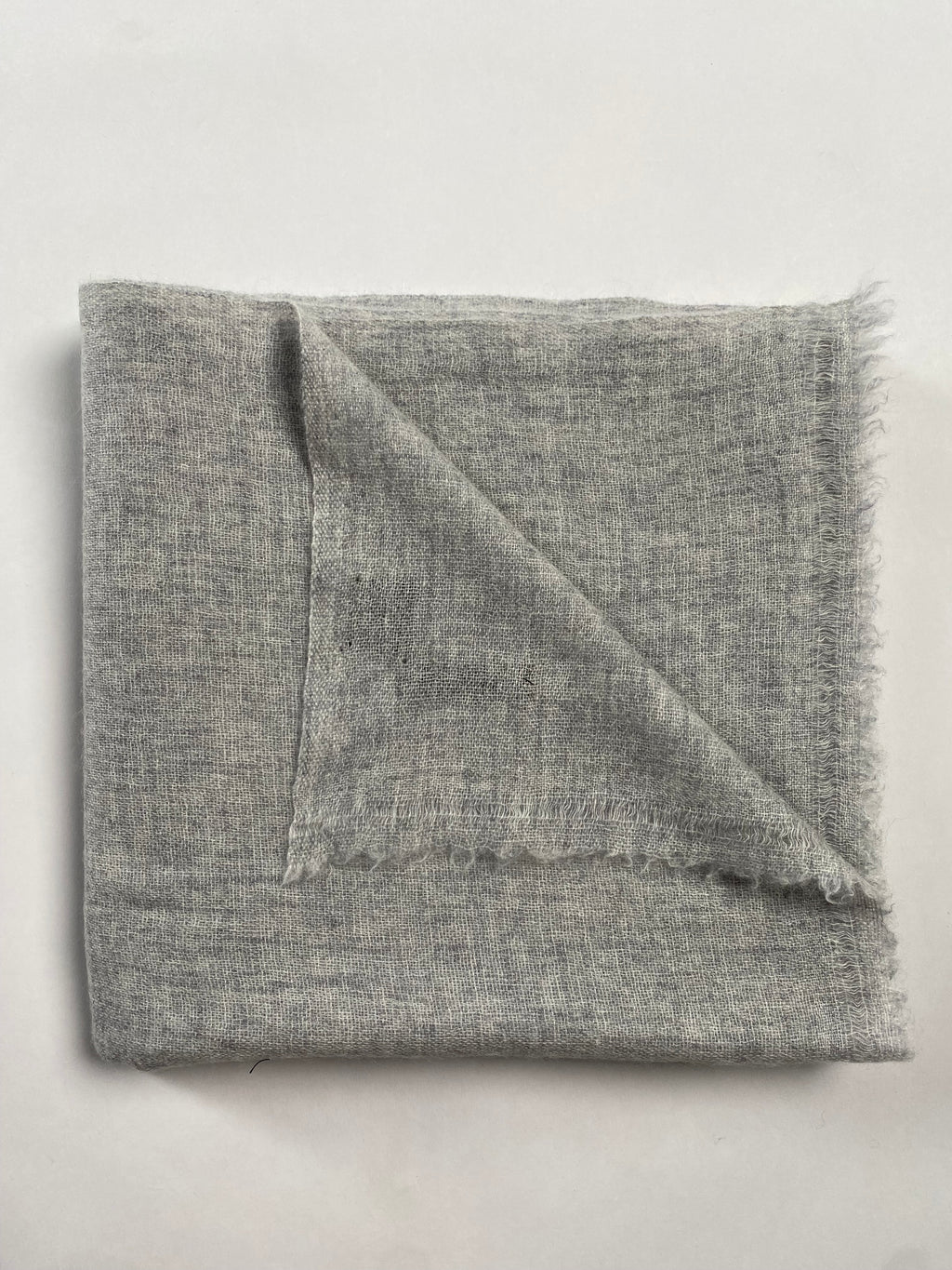 Double Lock Cashmere Schal - Natural Hellgrau - aura cashmere