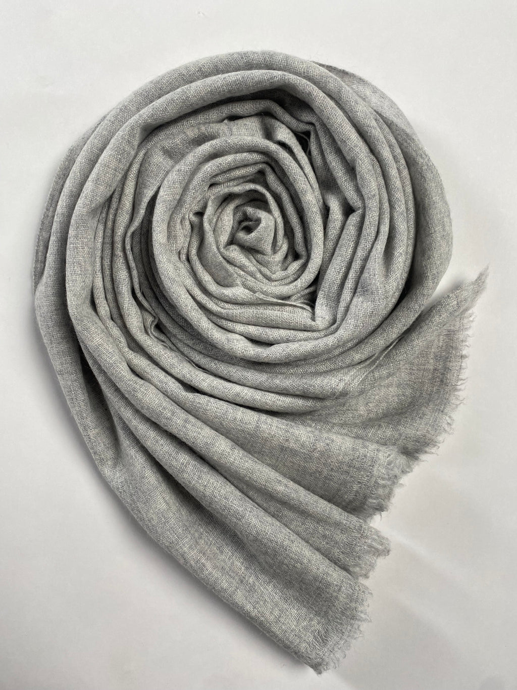 Double Lock Cashmere Schal - Natural Hellgrau - aura cashmere