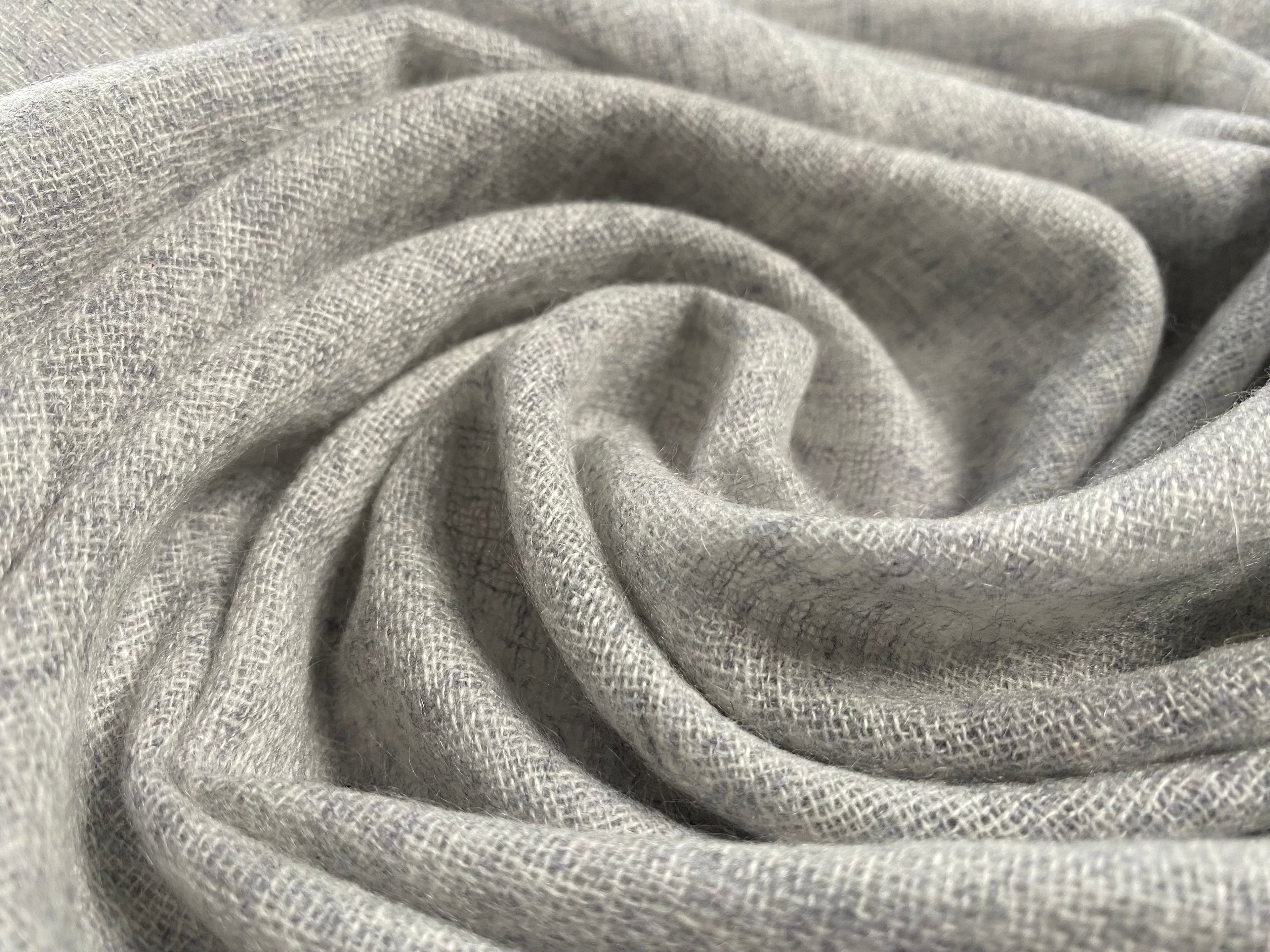 Double Lock Cashmere Schal - Natural Hellgrau - aura cashmere