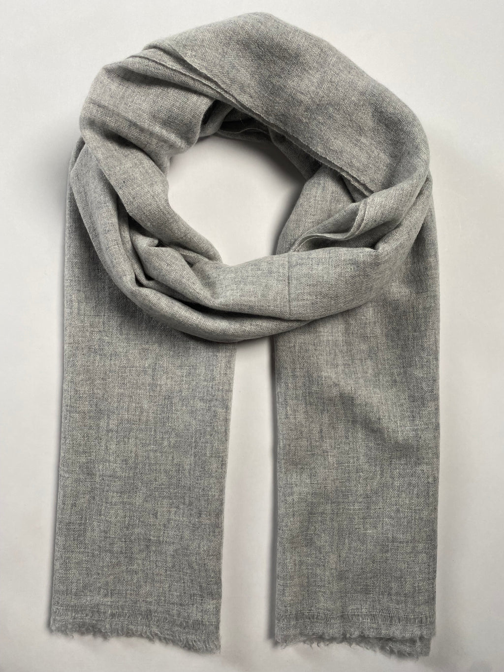 Double Lock Cashmere Schal - Natural Hellgrau - aura cashmere