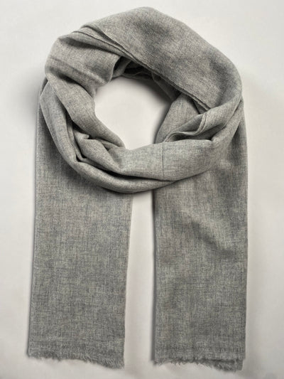 Double Lock Cashmere Schal - Natural Hellgrau - aura cashmere