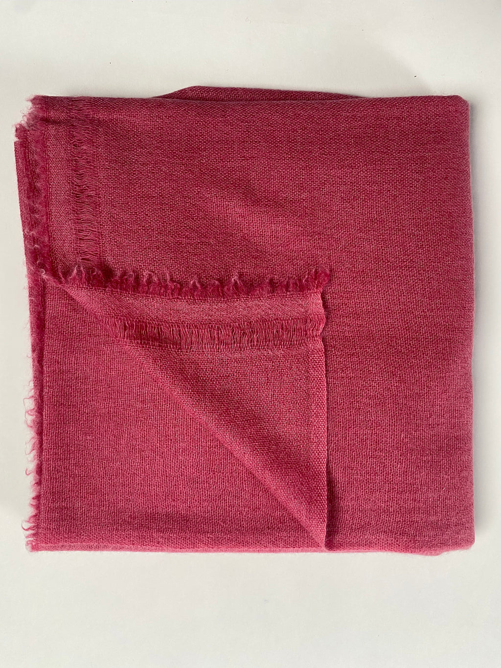 Double Lock Cashmere Schal - Granatapfel Rot - aura cashmere
