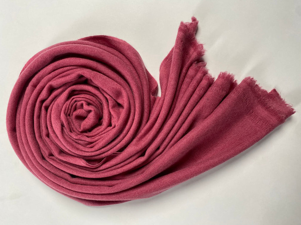 Double Lock Cashmere Schal - Granatapfel Rot - aura cashmere
